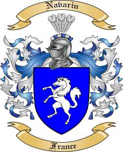 Navarin Family Crest from France