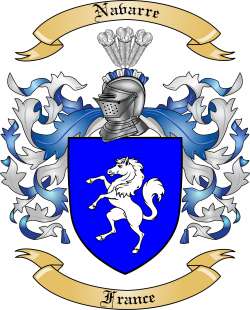Navarre Family Crest from France