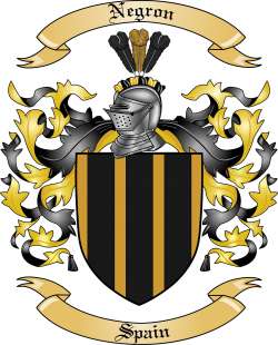 Negron Family Crest from Spain