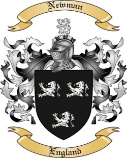 Newman Family Crest From England By The Tree Maker