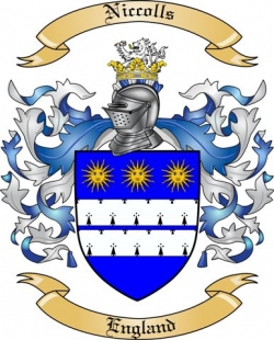 Niccolls Family Crest from England