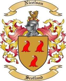 Nicolson Family Crest from Scotland