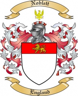 Noblett Family Crest from England
