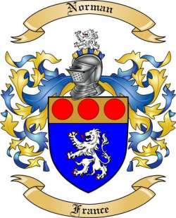 Norman Family Crest from France