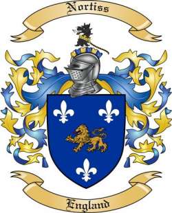 Nortiss Family Crest from England