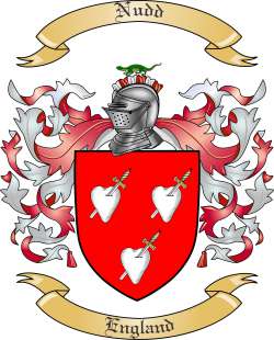 Nudd Family Crest from England