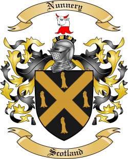 Nunnery Family Crest from Scotland