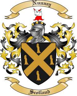 Nunney Family Crest from Scotland