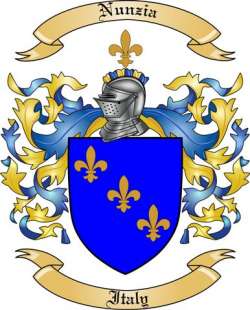 Nunzia Family Crest from Italy
