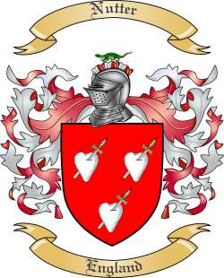 Nutter Family Crest from England