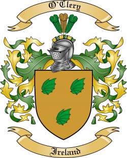 O'Clery Family Crest from Ireland