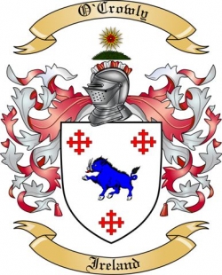 O'Crowly Family Crest from Ireland