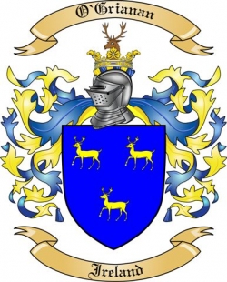 O'Grianan Family Crest from Ireland
