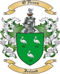 O'Hearn Family Crest from Ireland