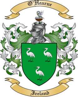 O'Hearne Family Crest from Ireland