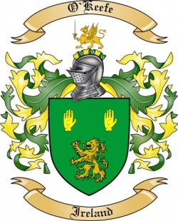 O'Keefe Family Crest from Ireland