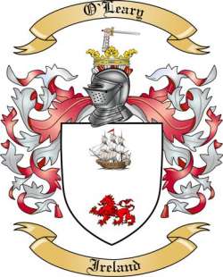 O'Leary Family Crest from Ireland