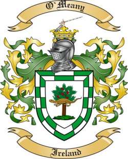 O'Meany Family Crest from Ireland