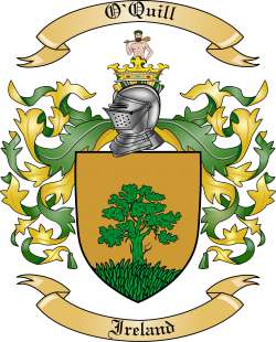 O'Quill Family Crest from Ireland