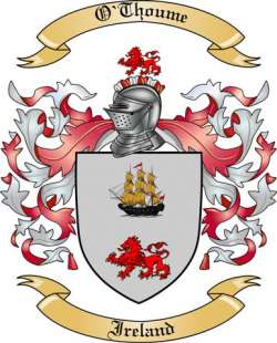 O'Thoume Family Crest from Ireland