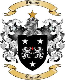 Odham Family Crest from England