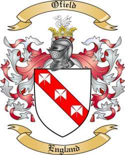 Ofield Family Crest from England