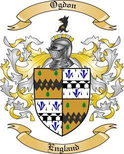 Ogdon Family Crest from England