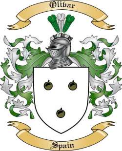 Olivar Family Crest from Spain