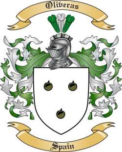 Oliveras Family Crest from Spain