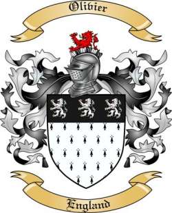 Olivier Family Crest from England