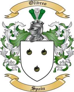 Olivreo Family Crest from Spain