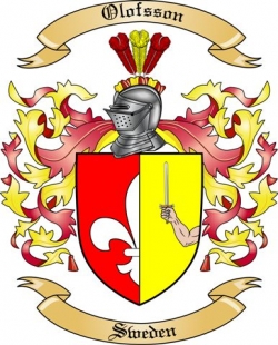 Olofsson Family Crest from Sweden