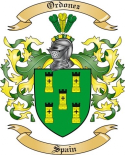 Ordonez Family Crest from Spain