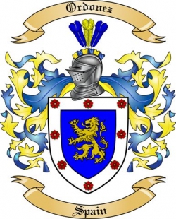 Ordonez Family Crest from Spain2
