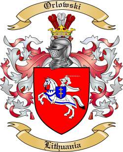 Orlowski Family Crest from Lithuania