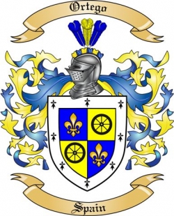 Ortego Family Crest from Spain
