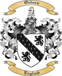 Osborn Family Crest from England