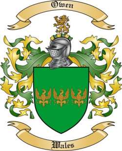 Owen Family Crest from Wales