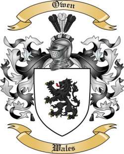 Owen Family Crest from Wales2