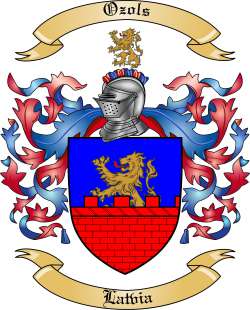 Ozols Family Crest from Latvia