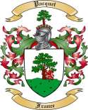 Pacquet Family Crest from France