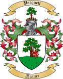 Pacquett Family Crest from France