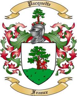 Pacquette Family Crest from France
