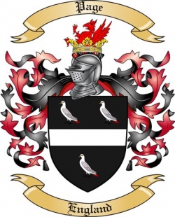 Page Family Crest from England