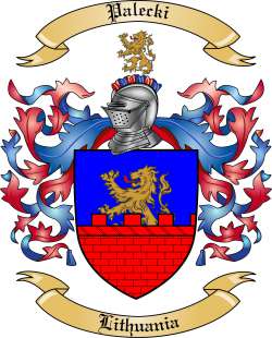 Palacz Family Crest from Lithuania