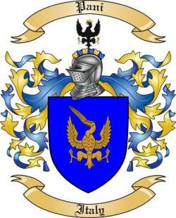 Pani Family Crest from Italy