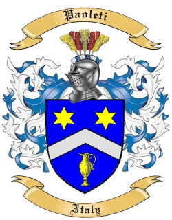 Paoleti Family Crest from Italy