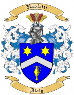 Paoletti Family Crest from Italy