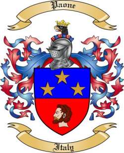 Paone Family Crest from Italy
