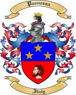 Paonessa Family Crest from Italy